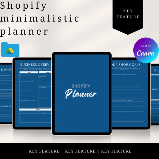 Shopify minimalistic planner