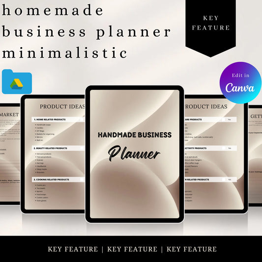Homemade business minimalistic planner