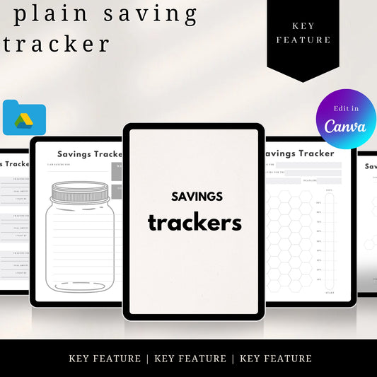 Plain savings trackers