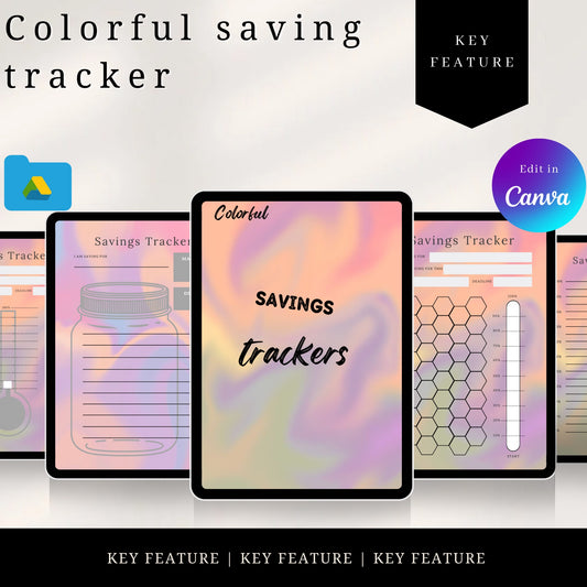 Colorful savings trackers