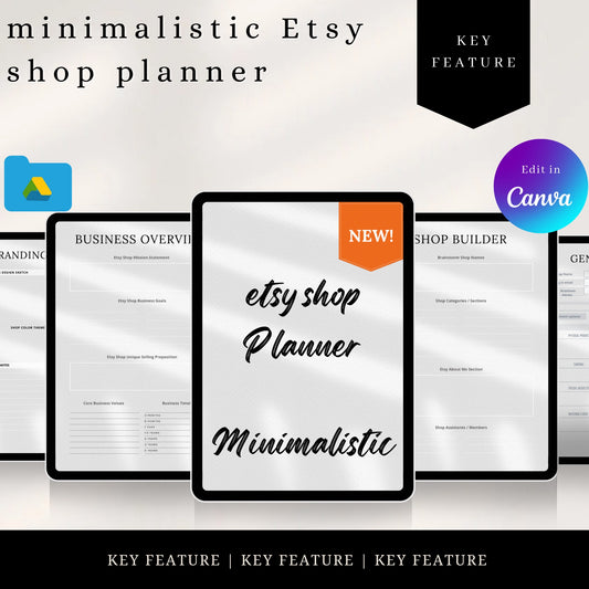ETSY shop minimalistic planner