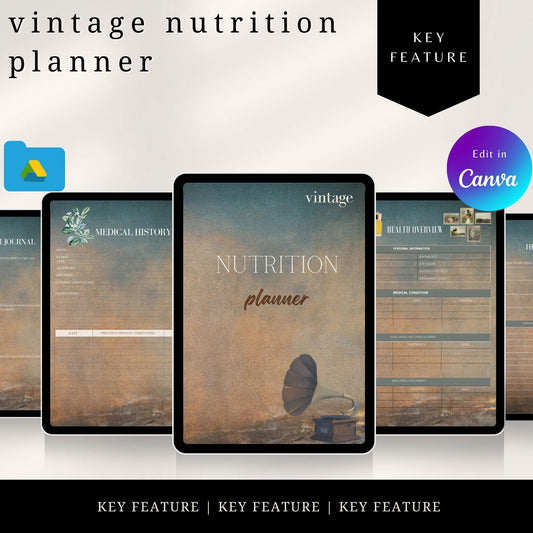 nutrition Vintage planner