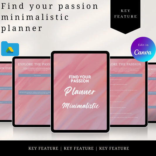Find your passion, minimalistic planner