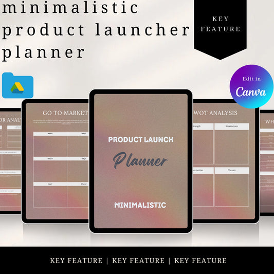 Product launcher minimalistic planner