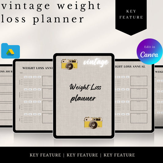 Weight loss vintage planner