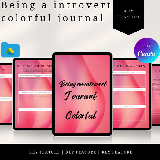 Being a introvert colorful journal