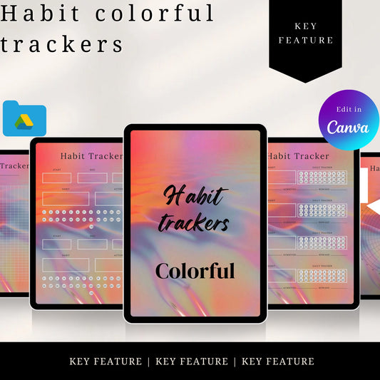 Colorful habit trackers