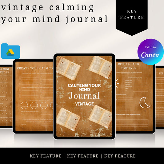 Calming your mind vintage journal