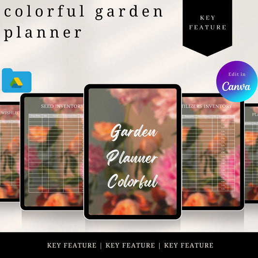 Colorful garden planner