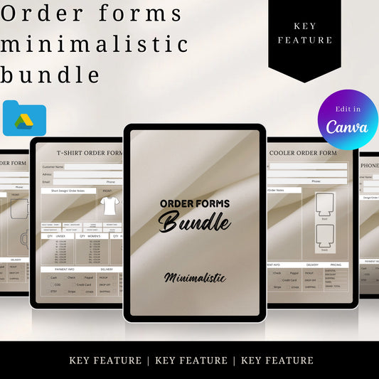 Order forms minimalistic bundle